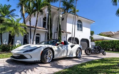 $6.2M Florida mansion comes with luxury toy collection including Ferrari and Harley