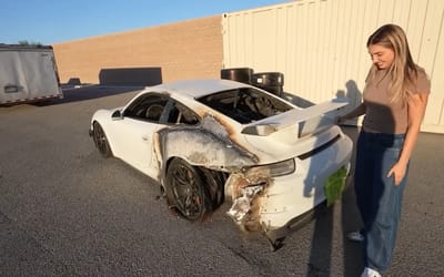 California woman buys fire-damaged Porsche 911 GT3 for $1 then shares one piece of advice for anyone thinking of doing the same