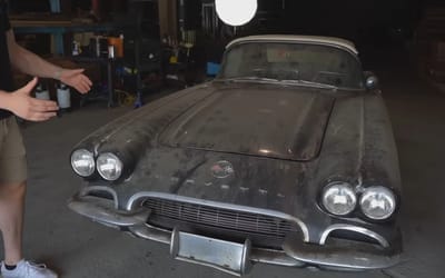 Ohio detailers give Chevy Corvette with just 11k miles its first wash in 30 years after finding it in a barn