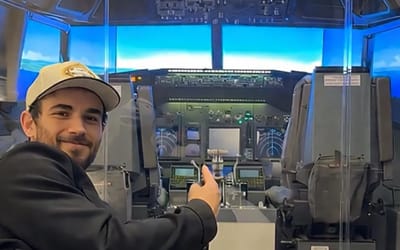 New Jersey man’s hotel room contains an actual aircraft cockpit used for pilot training