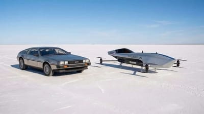 DeLorean enters the skies by teaming up with an electric flying car racing organization