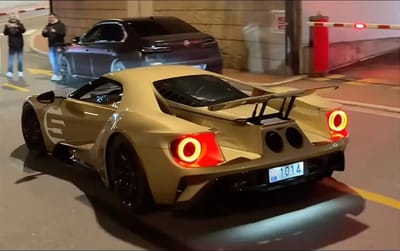 Fernando Alonso did some head-turning in Monaco thanks to his gold Ford GT Heritage Edition