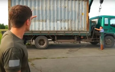 These guys spent $25,000 on a mystery container at a cargo auction and then shrieked as they found out the car behind the cover