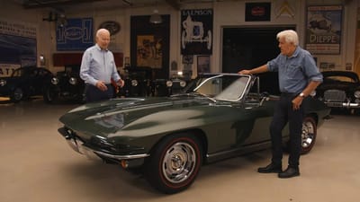 Joe Biden shows off his single-owner 1967 Chevrolet Corvette Sting Ray convertible to Jay Leno and explains how he's kept it in pristine condition for decades