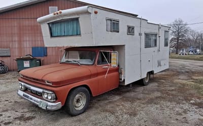 Someone turned a 1960s GMC truck into a wild handmade motorhome and it’s for sale in Illinois