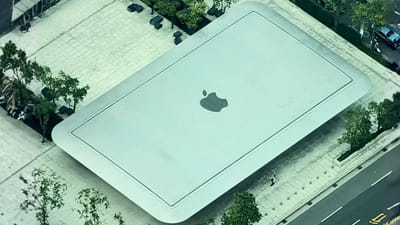 Taiwan's Apple store has an incredible design where it looks like a giant MacBook from above