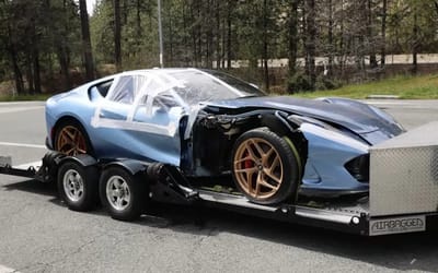 Guy bought Michael B. Jordan’s wrecked Ferrari 812 Superfast for restoration and this is what he found