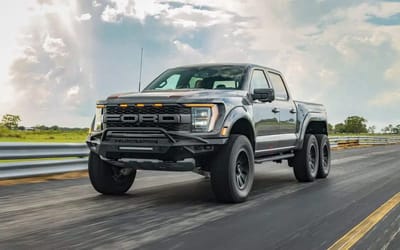 Hennessey has turned the Ford F-150 Raptor into a six-wheeled beast
