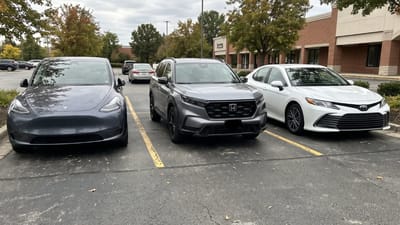 I worked out how much it'd cost to own a Tesla Model Y, a Honda CR-V and a Toyota Camry over 10 years and it's striking how different they are