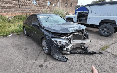 Man turns $2,147 into $10,737 by flipping a totaled Mercedes CLA