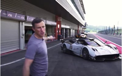 Seeing inside the 'world's loudest car' as the $4,000,000 Pagani rips up the track is amazing viewing