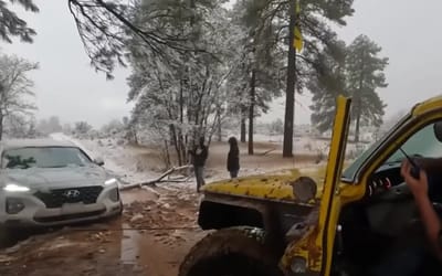 Recovery team get call about Hyundai 100 miles into no man’s land on the Arizona strip