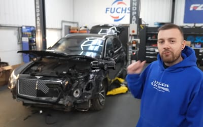 Man buys destroyed $400,000 Bentley Bentayga that's been written off and fears his budget is going to explode
