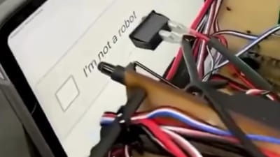 Video captures moment an actual robot manages to pass 'I'm not a robot' human verification test