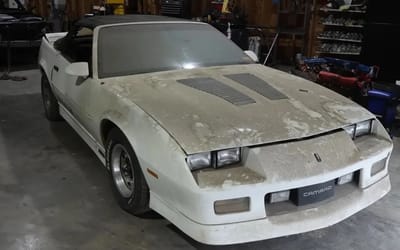 A rare 1985 Camaro IROC-Z Convertible rescued after nearly 30 years in an Alabama barn