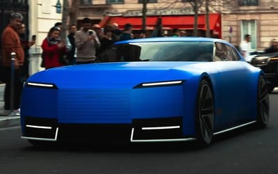 Jaguar Type 00 Concept spotted on the streets of Paris and it still looks like it’s AI-generated