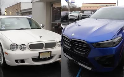 Luxury car dealer shocked as someone tries to trade a $4,000 Jaguar for a $127,000 BMW