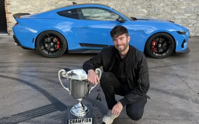 Professional drifter blown away by Ford gifting him his first brand new street car