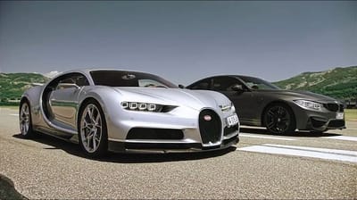 Jeremy Clarkson raced a Bugatti Chiron with a BMW M4 to show the difference between really fast and Bugatti fast