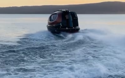 Inside the futuristic Jet Capsule mini-yacht that looks like it traveled back from the year 2065
