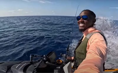 This man traveled across the Atlantic from Palm Beach, Florida to the Bahamas on jet ski