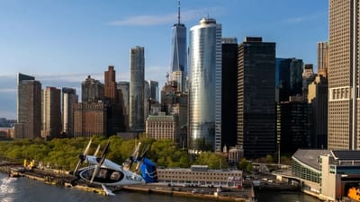 Flying taxi makes its first ever trip through the skies of New York City