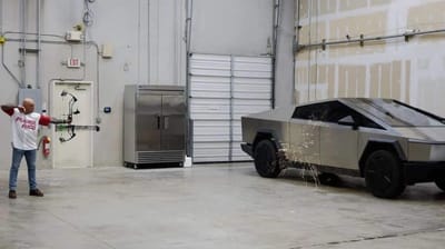 Joe Rogan bet Elon Musk $1 that an arrow could pierce the Tesla Cybertruck and filmed himself trying to do it