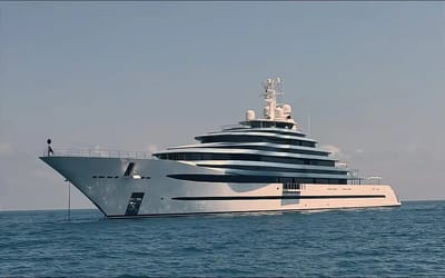 Walmart heir’s $300M superyacht that was once built for the Emir of Qatar has been spotted ruling the seas