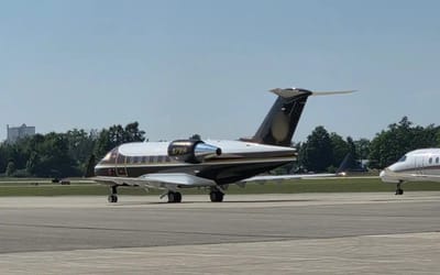 Musician's private jet draws controversy parked at Michigan airport as people say 'money can't buy class'