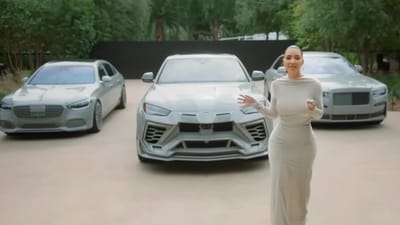 Kim Kardashian paid $100,000 for her cars to be custom-painted to match the color of her $60M California megamansion