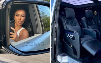 Kim Kardashian took fans inside her customized Mercedes with Maybach gear that may as well be a hotel room