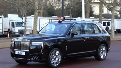King Charles III was gifted a $410K Rolls-Royce Cullinan Series II by King of Bahrain and it bears an especially personal license plate