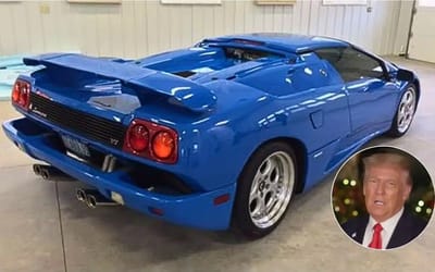 Lamborghini built a one-off custom Diablo Roadster for Donald Trump