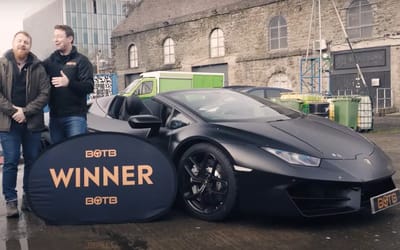 A builder gambled with 37 cents and ended up with a $200,000 Lamborghini Huracán