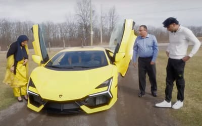 Canadian becomes youngest Lamborghini Revuelto owner in the country then surprises his parents