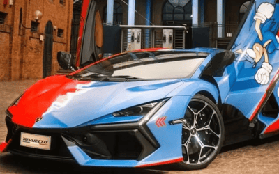 Lamborghini partners with Sega to give one of its supercars a Sonic and Knuckles transformation