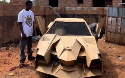 18-year-old TikToker from Nigeria reveals how he created a Lamborghini replica out of scrap metal