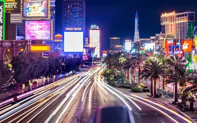 Las Vegas doesn't have any lines dividing its road lanes but the reason why makes total sense
