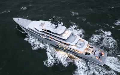 Home Depot founder Arthur Blank’s new 367-foot DreAMBoat superyacht takes to the water for her first trials