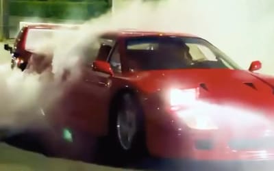 lewis-hamilton-kim-kardashian-ferrari-f40-drifting
