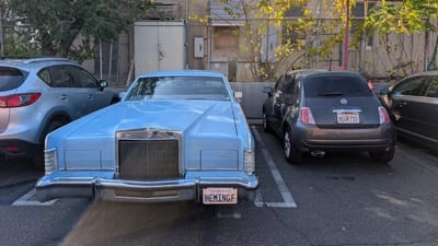 Wild photos show just how big a classic Lincoln Continental is compared to all other cars that aren't American land yachts