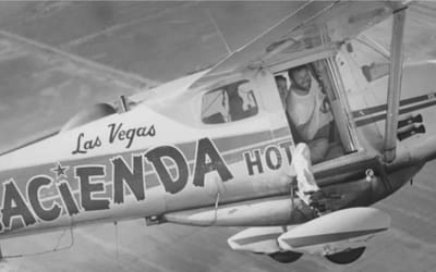 The longest flight ever took off from Las Vegas in 1958 and landed in 1959, covering more distance than 6 trips around the Earth