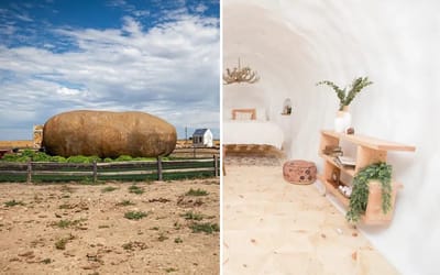 This giant potato is actually a beautiful Airbnb you can stay in