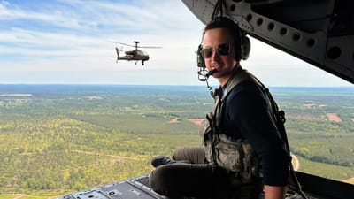 First British civilian to fly supersonic in an F-16 pushes things even further with wild AH-64 Apache ride