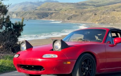 This brave Californian man took his fragile Mazda Miata on a coastal road trip to see if a DIY engine repair was successful