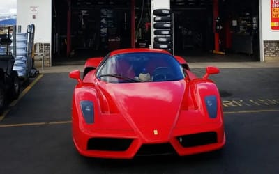 Highest mileage Ferrari Enzo turned up to a detailers with an outrageous number on the clock