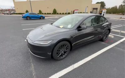 Man discovered brand new 2024 Tesla Model 3 Highland abandoned at Rivian charging station collecting tickets