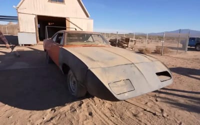 Man discovers Plymouth Superbird in garage bought from elderly man in desert