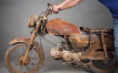 Man restores decades-old classic motorcycle to pristine condition