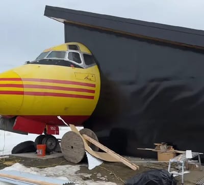 Man’s conversion of DC-9 into airplane house nears completion with ‘magical door’